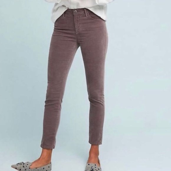 Anthropologie Denim - ANTHRO AG The Stevie Ankle Grey Velvet Jeans